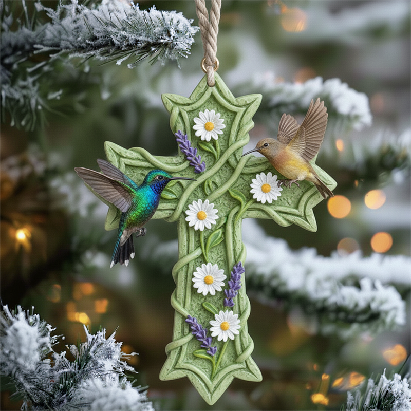 Birdsong and the Light of Faith: Exquisite Cross Ornament Collection