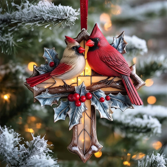 Birdsong and the Light of Faith: Exquisite Cross Ornament Collection