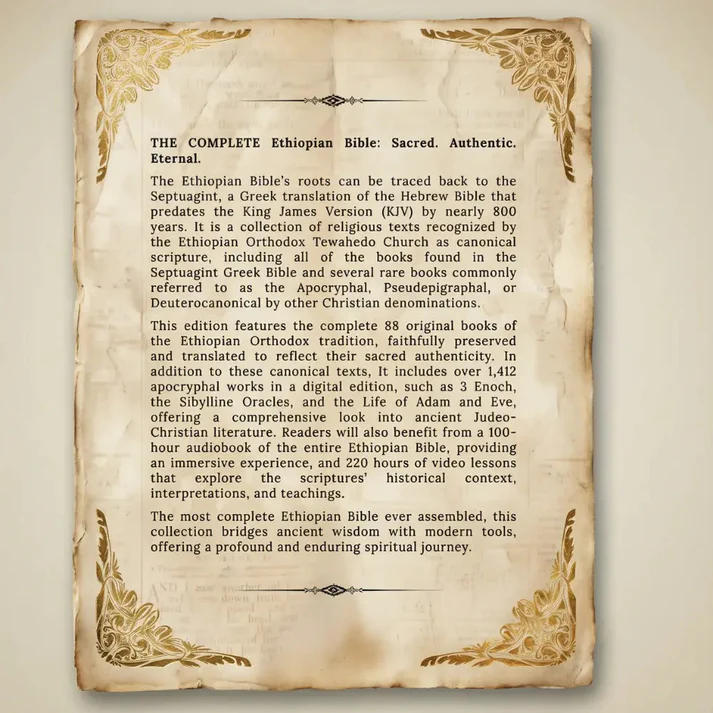 📖 Complete Ethiopian Bible📖 – Hardcover Collector’s Edition 🎁 Ultimate Christmas Gift for Faith & Study✨