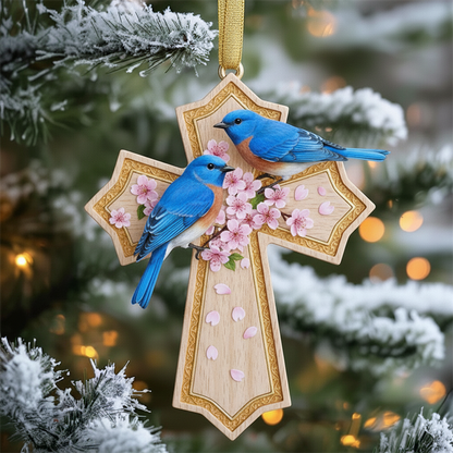 Birdsong and the Light of Faith: Exquisite Cross Ornament Collection