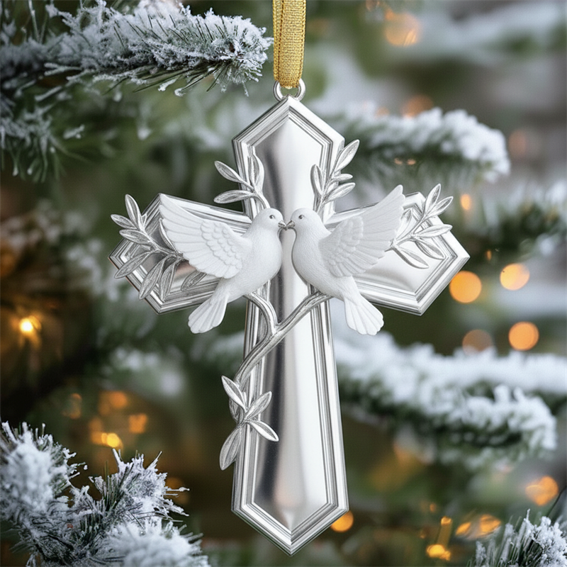 Birdsong and the Light of Faith: Exquisite Cross Ornament Collection