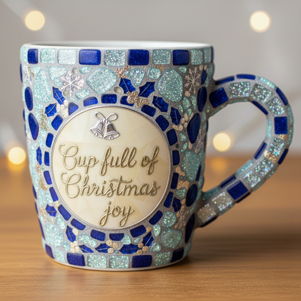 💖Seaglass Cup Full Of Christmas Joy