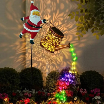 🎄 Christmas Flash Sale 🎅 49% OFF ✨Solar-Powered Santa Claus Garden Stake Kettle Light🌟