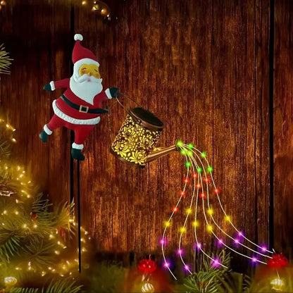 🎄 Christmas Flash Sale 🎅 49% OFF ✨Solar-Powered Santa Claus Garden Stake Kettle Light🌟