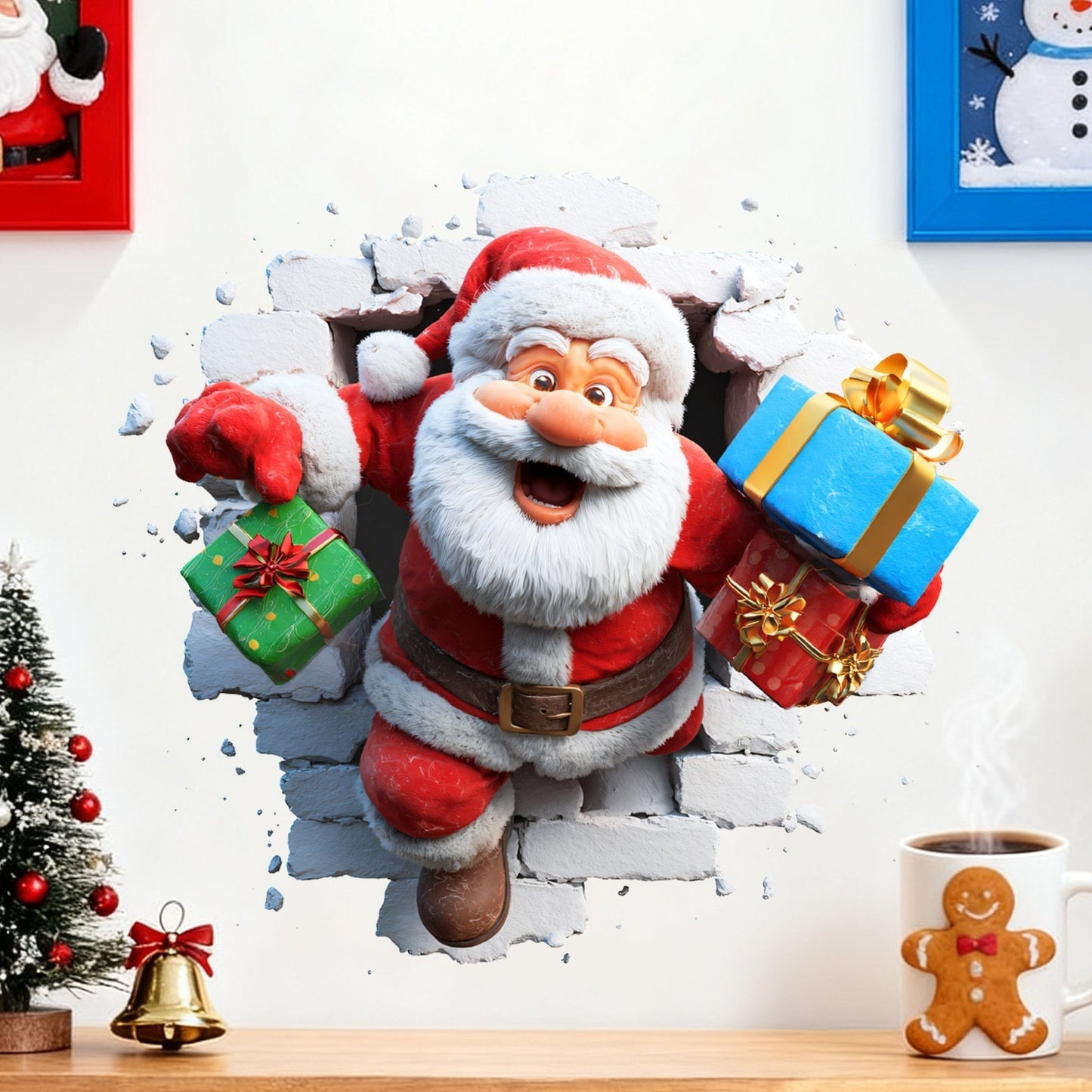 🎅Creative Christmas Santa Wall Stickers