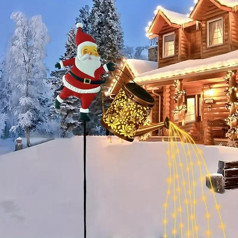 🎄 Christmas Flash Sale 🎅 49% OFF ✨Solar-Powered Santa Claus Garden Stake Kettle Light🌟