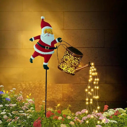 🎄 Christmas Flash Sale 🎅 49% OFF ✨Solar-Powered Santa Claus Garden Stake Kettle Light🌟