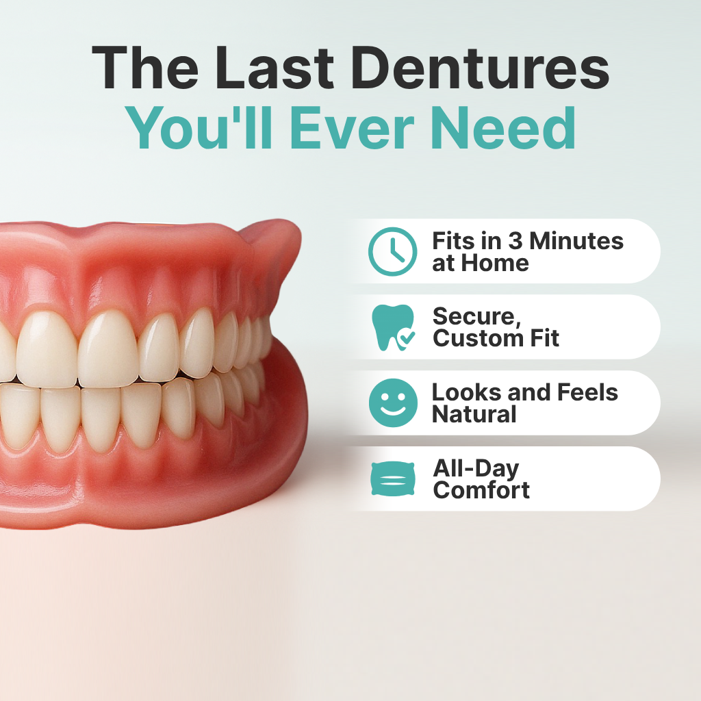 🔥Ends Today: 70% OFF! Tiworld™⏰ Custom-Fit Full Functional Dentures Make you more confident