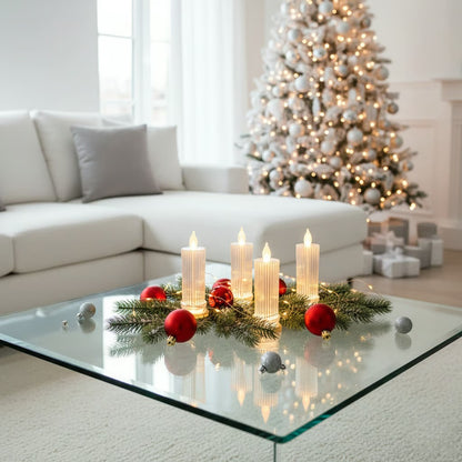 🕯️LED Crystal Candle Lights（4pcs in 1 set）🎄Transform your home into a cozy Christmas holiday wonderland✨