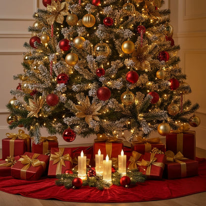 🕯️LED Crystal Candle Lights（4pcs in 1 set）🎄Transform your home into a cozy Christmas holiday wonderland✨